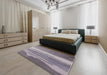 Mid-Century Modern Purple Oriental Rug in a Bedroom, urb2822