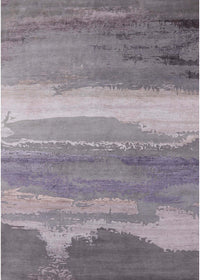 Machine Washable Industrial Modern Viola Purple Rug, wshurb2822