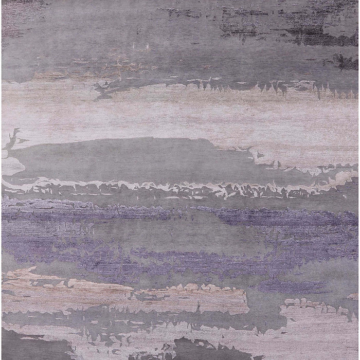 Machine Washable Industrial Modern Viola Purple Rug, wshurb2822