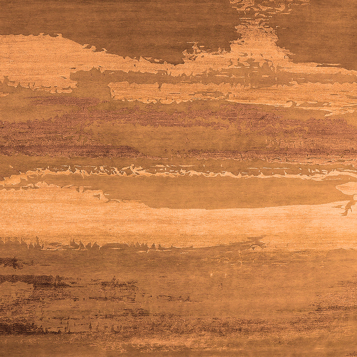 Square Oriental Orange Industrial Rug, urb2822org