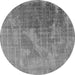 Round Oriental Gray Industrial Rug, urb2823gry