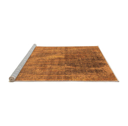Sideview of Machine Washable Oriental Orange Industrial Area Rugs, wshurb2823org