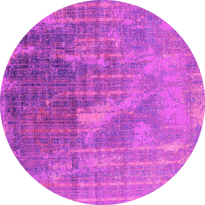 Round Machine Washable Oriental Pink Industrial Rug, wshurb2823pnk