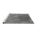 Sideview of Machine Washable Oriental Gray Industrial Rug, wshurb2823gry