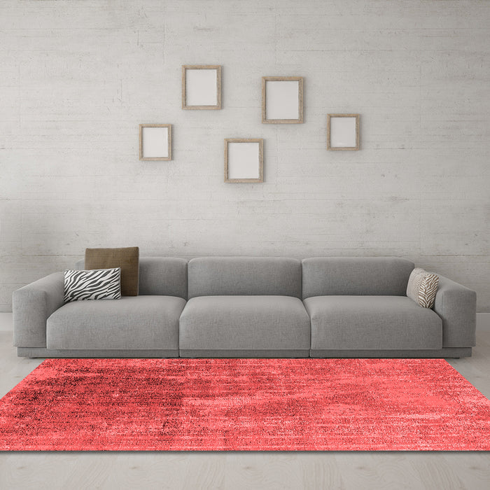 Industrial Red Washable Rugs