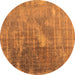 Round Oriental Orange Industrial Rug, urb2823org