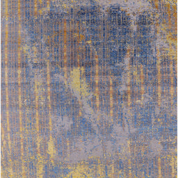 Square Mid-Century Modern Purple Oriental Rug, urb2823