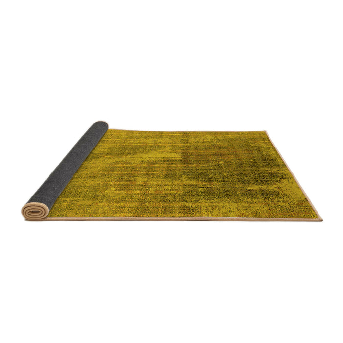 Sideview of Oriental Yellow Industrial Rug, urb2823yw
