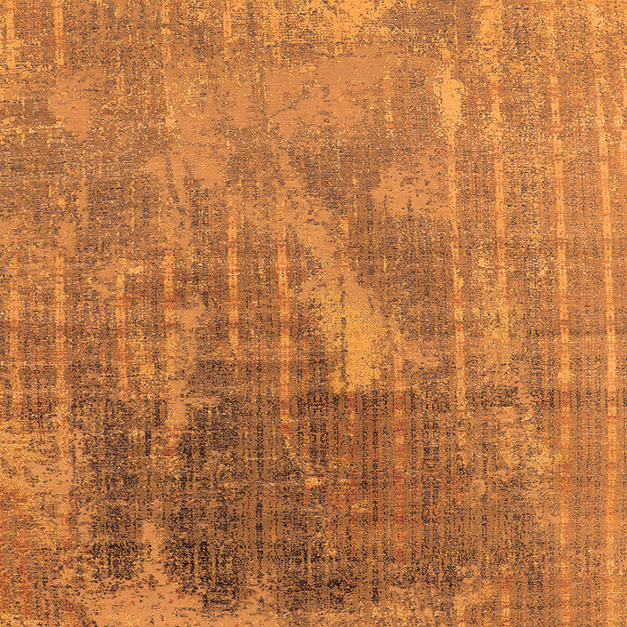 Square Machine Washable Oriental Orange Industrial Area Rugs, wshurb2823org