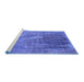 Sideview of Machine Washable Oriental Blue Industrial Rug, wshurb2823blu