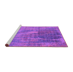 Sideview of Machine Washable Oriental Purple Industrial Area Rugs, wshurb2823pur