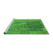 Sideview of Machine Washable Oriental Green Industrial Area Rugs, wshurb2823grn