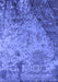 Machine Washable Oriental Blue Industrial Rug, wshurb2824blu