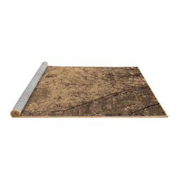 Sideview of Machine Washable Oriental Brown Industrial Rug, wshurb2824brn