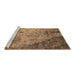 Sideview of Machine Washable Oriental Brown Industrial Rug, wshurb2824brn