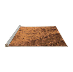 Sideview of Machine Washable Oriental Orange Industrial Area Rugs, wshurb2824org