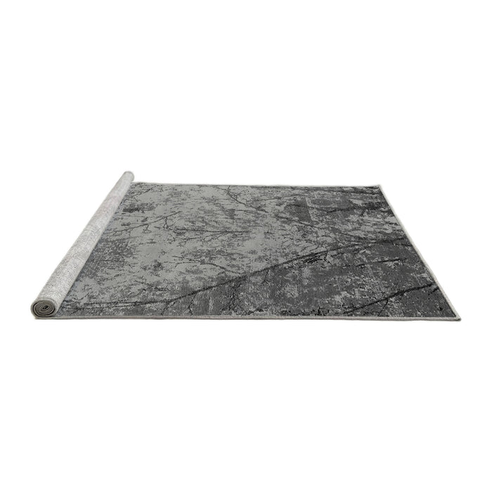 Sideview of Machine Washable Oriental Gray Industrial Rug, wshurb2824gry