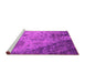 Sideview of Machine Washable Oriental Pink Industrial Rug, wshurb2824pnk