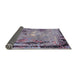 Sideview of Mid-Century Modern Purple Oriental Rug, urb2825