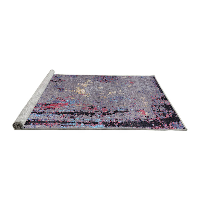 Sideview of Machine Washable Industrial Modern Purple Rug, wshurb2825