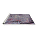 Sideview of Machine Washable Industrial Modern Purple Rug, wshurb2825