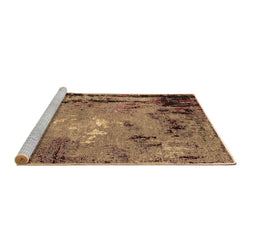 Sideview of Machine Washable Oriental Brown Industrial Rug, wshurb2825brn