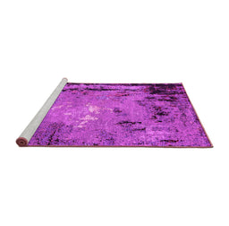 Sideview of Machine Washable Oriental Pink Industrial Rug, wshurb2825pnk