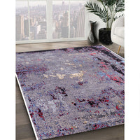 Mid-Century Modern Purple Oriental Rug, urb2825