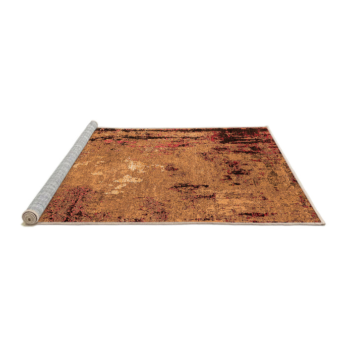 Sideview of Machine Washable Oriental Orange Industrial Area Rugs, wshurb2825org