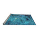 Sideview of Machine Washable Oriental Light Blue Industrial Rug, wshurb2825lblu