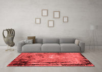 Machine Washable Oriental Red Industrial Rug, wshurb2825red