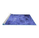 Sideview of Machine Washable Oriental Blue Industrial Rug, wshurb2825blu