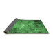 Sideview of Oriental Emerald Green Industrial Rug, urb2825emgrn