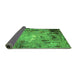 Sideview of Oriental Green Industrial Rug, urb2825grn