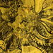 Square Machine Washable Oriental Yellow Industrial Rug, wshurb2826yw