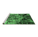 Sideview of Machine Washable Oriental Emerald Green Industrial Area Rugs, wshurb2826emgrn