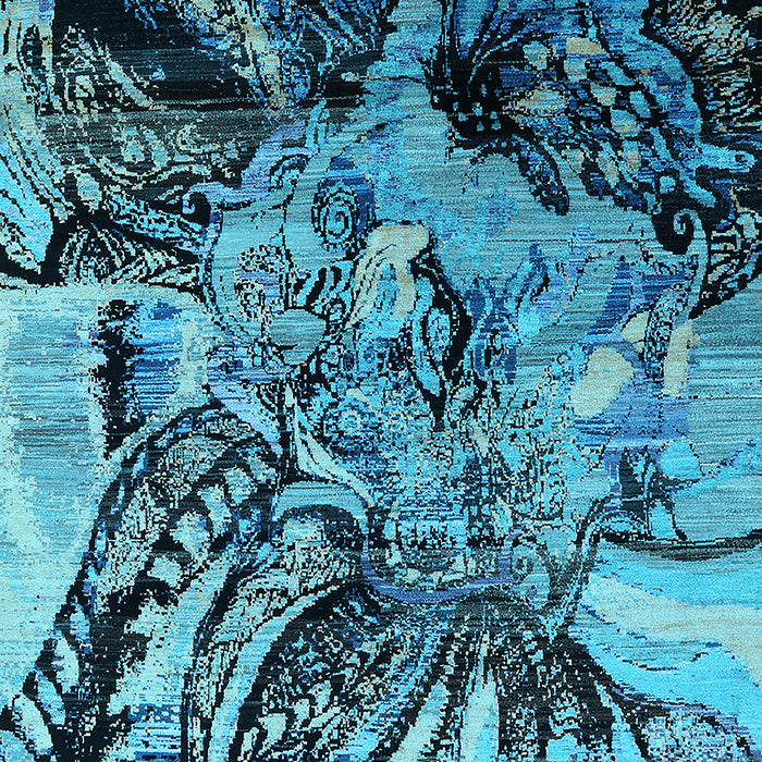 Oriental Light Blue Industrial Rug, urb2826lblu