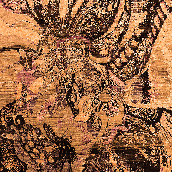 Machine Washable Oriental Orange Industrial Area Rugs, wshurb2826org