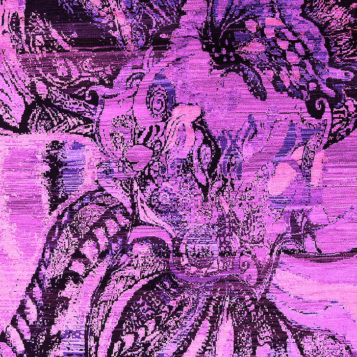 Machine Washable Oriental Pink Industrial Rug, wshurb2826pnk