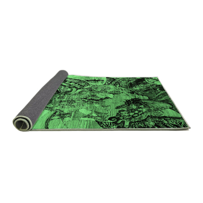 Sideview of Oriental Emerald Green Industrial Rug, urb2826emgrn