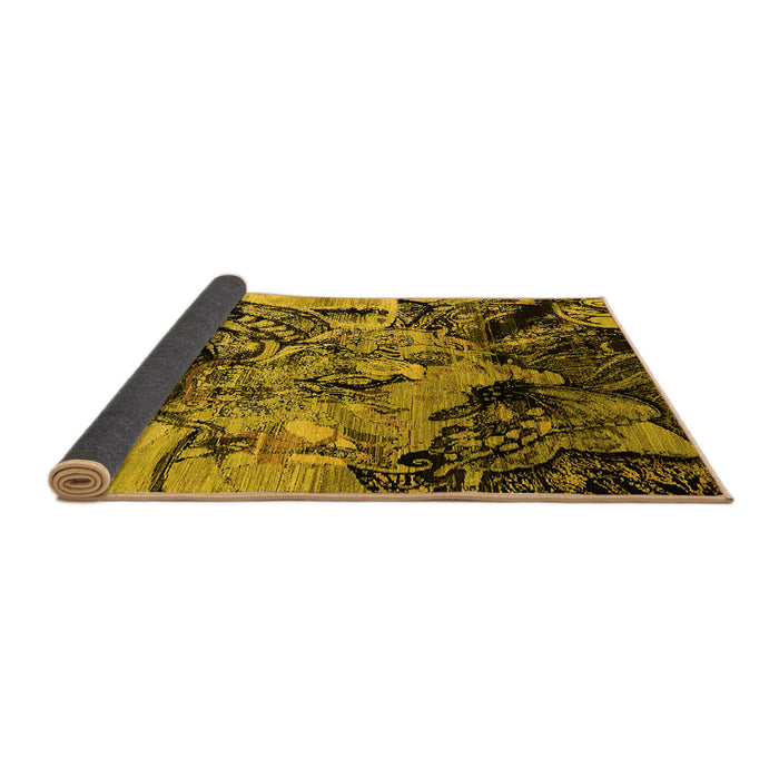 Sideview of Oriental Yellow Industrial Rug, urb2826yw