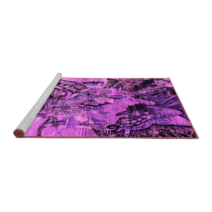 Sideview of Machine Washable Oriental Pink Industrial Rug, wshurb2826pnk