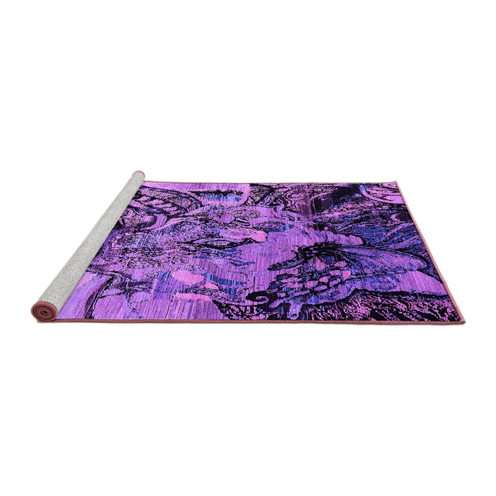 Sideview of Machine Washable Oriental Purple Industrial Area Rugs, wshurb2826pur