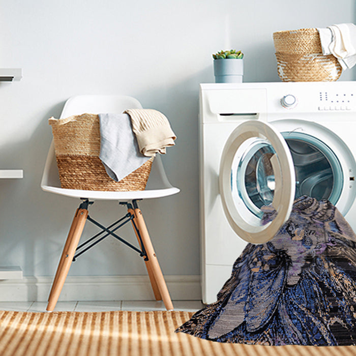 Machine Washable Industrial Modern Silver Pink Rug in a Washing Machine, wshurb2826