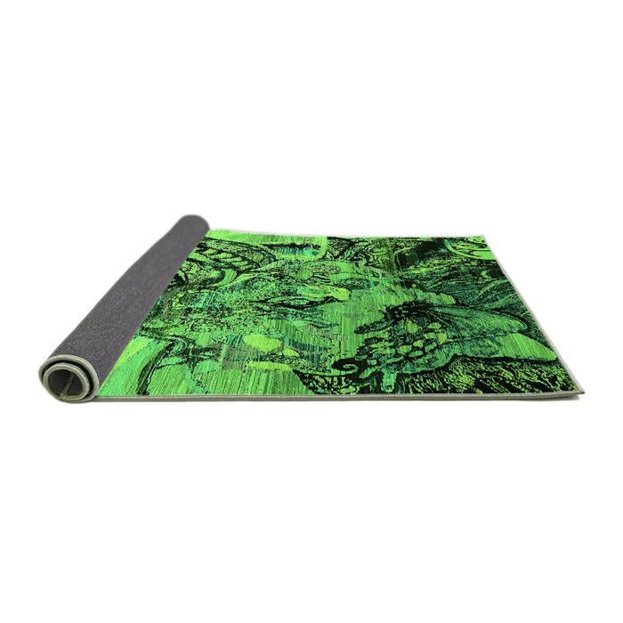 Sideview of Oriental Green Industrial Rug, urb2826grn