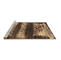 Sideview of Machine Washable Oriental Brown Industrial Rug, wshurb2827brn