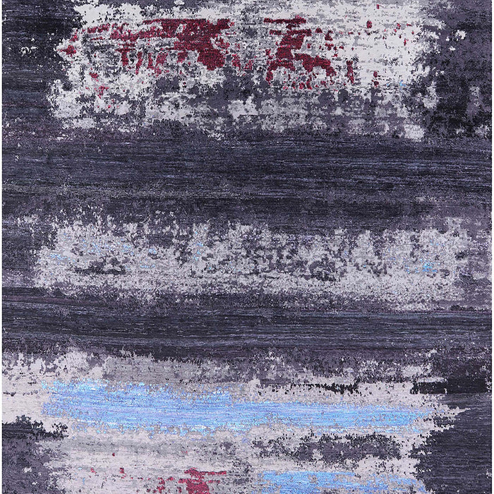 Mid-Century Modern Plum Purple Oriental Rug, urb2827