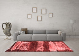 Industrial Red Washable Rugs