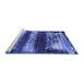 Sideview of Machine Washable Oriental Blue Industrial Rug, wshurb2827blu