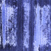 Square Machine Washable Oriental Blue Industrial Rug, wshurb2827blu